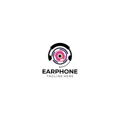 earphone logo icon vector isolated