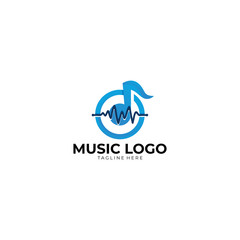 music logo icon vector isolated