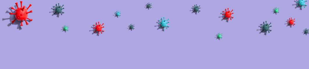 Fototapeta na wymiar Viral epidemic influenza and Coronavirus Covid-19 concept