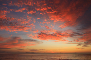 beautiful sunrise on the sea