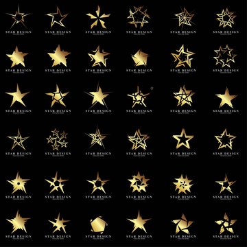 Set of Premium star logo design