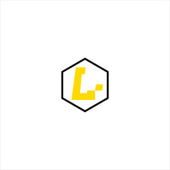 Vector Letter L hexagon concept logo design template illustration eps 10