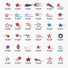 Set of Premium star logo design