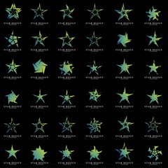 Set of Premium star logo design