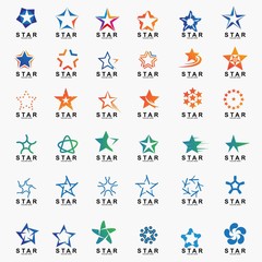 Set of Premium star logo design