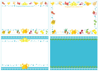 トロピカルフルーツのフレーム　セット