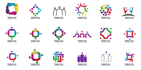 Set of Team Work Logo Design