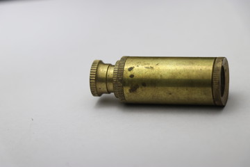 Vintage telescope made of brass used for navigation