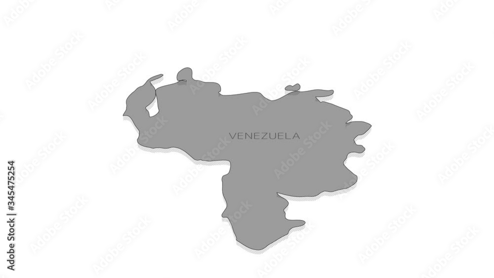 Poster venezuela animated map with alpha channel.