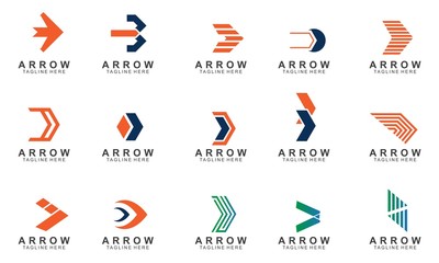 Set of arrow logo design