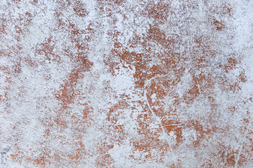 beautiful backdrop with rust on metal. silver paint on rusty metal