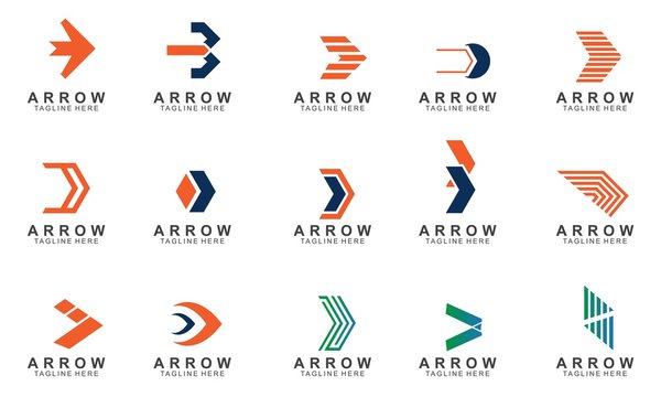 Set of arrow logo design