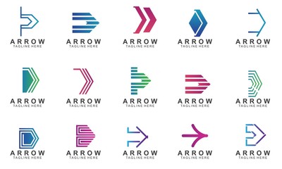 Set of arrow logo design