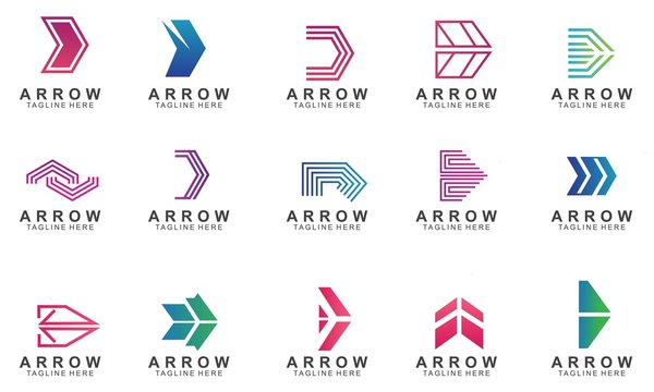 Set of arrow logo design