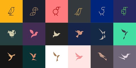 Set of Premium Bird logo
