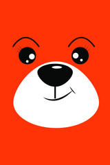 vector illustration of a cartoon face