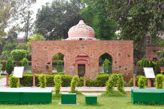 selective focused view of monuments in Jallianwala bagh in Amritsar, India
