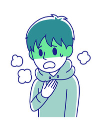 胸が苦しい男の子