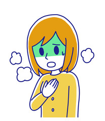 胸が苦しい女の子