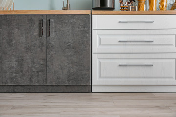 New furniture in modern kitchen