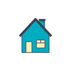 Fototapeta na wymiar house icon. vector symbol in flat simple style on white background