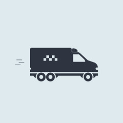 taxi minivan icon. vector simple symbol in flat style