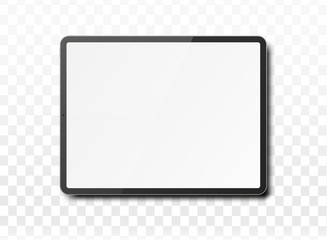 Tablet pc computer with blank screen.