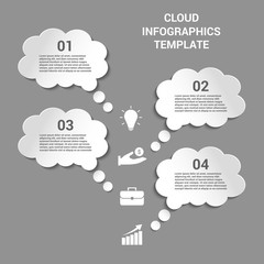 Cloud business infographics