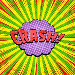 Comic bursting colorful template