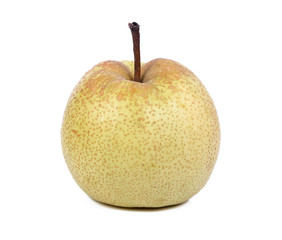 Chinese pear (Pyrus pyrifloral,nashi pear) tropical fruit isolated on white background
