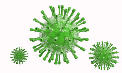 covid 19 3d illustration