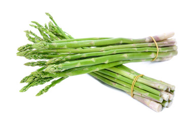 Fresh Asparagus isolated on white background