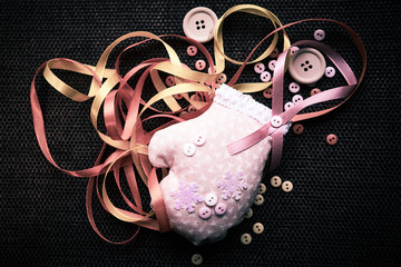 Image of soft toys. Mittens. Handmade.