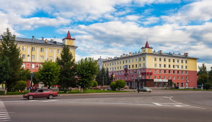 Naklejka premium Summer urban landscape