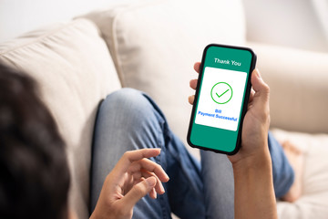 using smartphone banking online bill payment at home