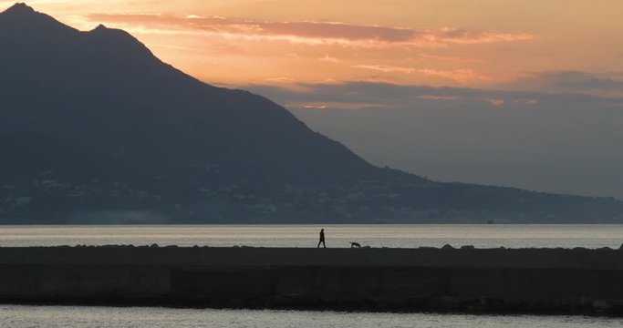 Ischia sunset from the port