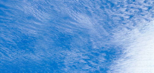 blue sky with clouds with copy space.