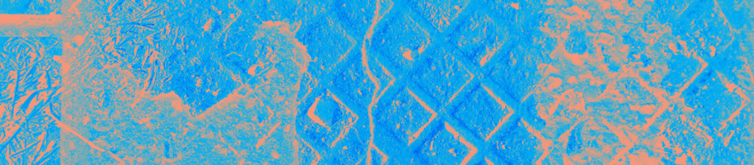 abstract coral and blue color texture background with copy space for design