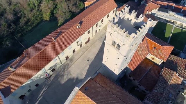 bird's-eye view  Church of St Stephen (Sveti Stjepan), Motovun town, Croatia