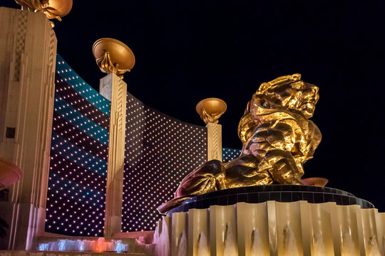 View Of The MGM Lion In Las Vegas