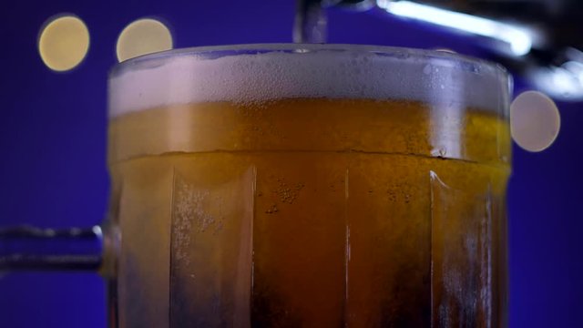 pouring a glass of beer