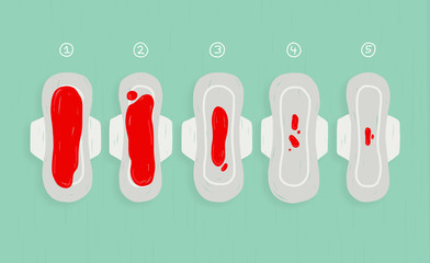 Menstrual cycle of sanitary pads