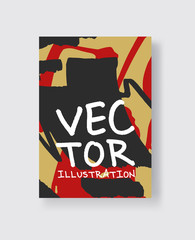 Artistic creative universal cards. Hand Drawn textures.