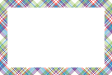 Rectangle borders and Frames vector. Border pattern geometric vintage frame design. Scottish tartan plaid fabric texture. Template for gift card, collage, scrapbook or photo album and portrait.