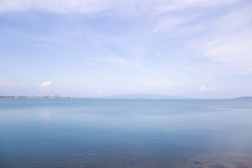 beautiful color sky and clean ocean .