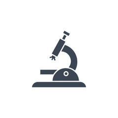 Microscope related vector glyph icon. Isolated on white background. Vector illustration.