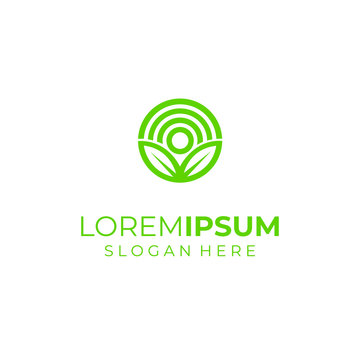 organic green logo design