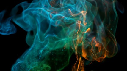 Abstract coloured mix flames