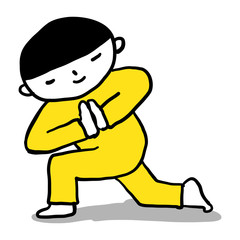 This is a yoga pose.