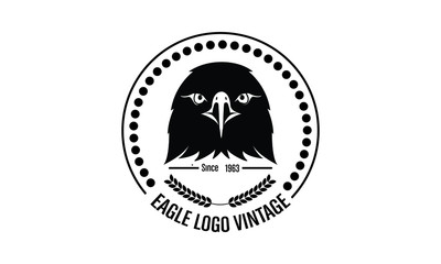 vintage-style emblem logo with an eagle theme